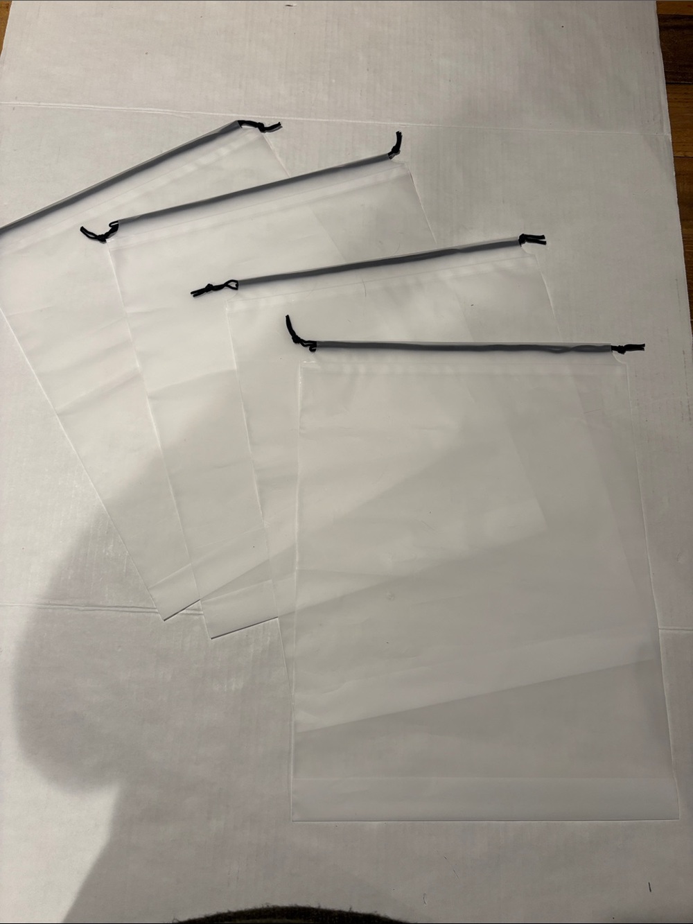 Clear Protective Tablet Sleeve with Black Zip Cord - Pack of 4